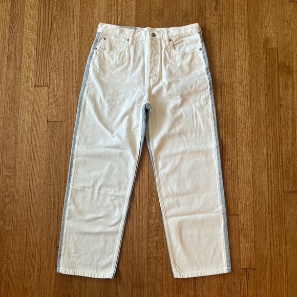 Everlane Denim - Everlane two-tone rigid cotton way high jeans